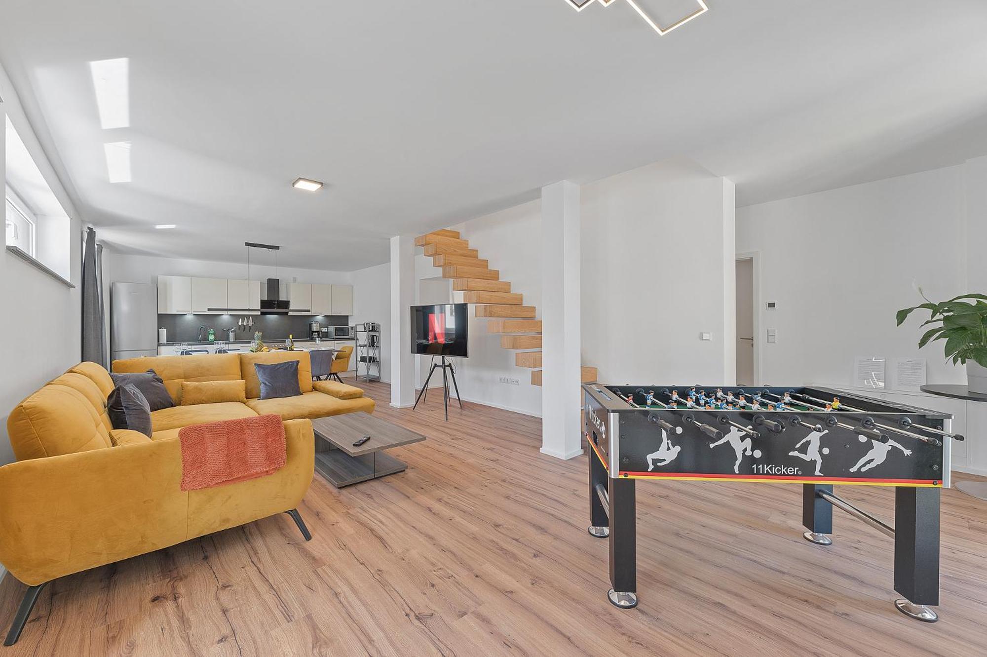 Golden Home With Barbecue, Yoga, Football Table Sinsheim Bagian luar foto
